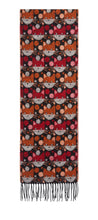 Scarf with Comical Cats Motif