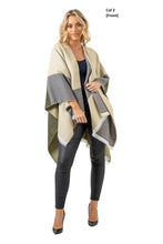 Shawl with Colour Blocking